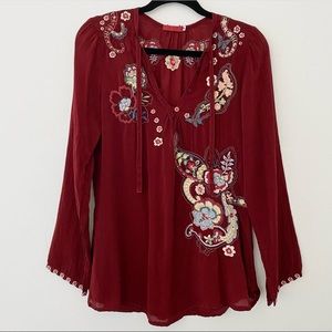 Johnny Was Floral Tunic Shirt